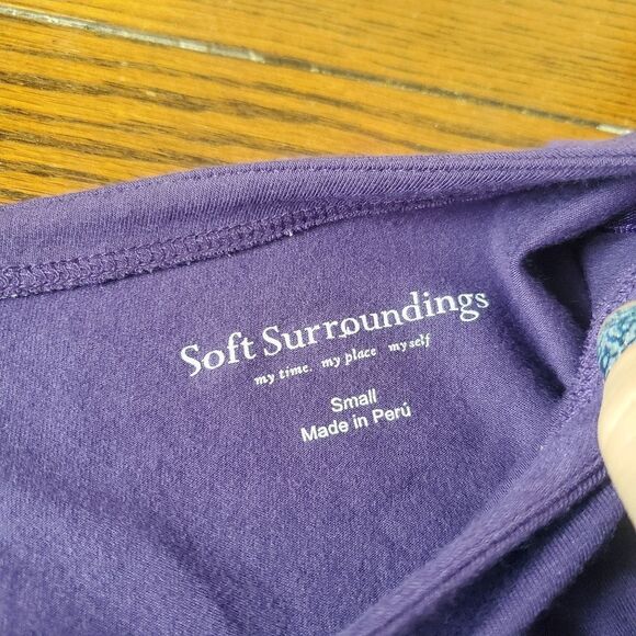 Soft  Surroundings timely boatneck purple tunic si - Picture 5 of 5